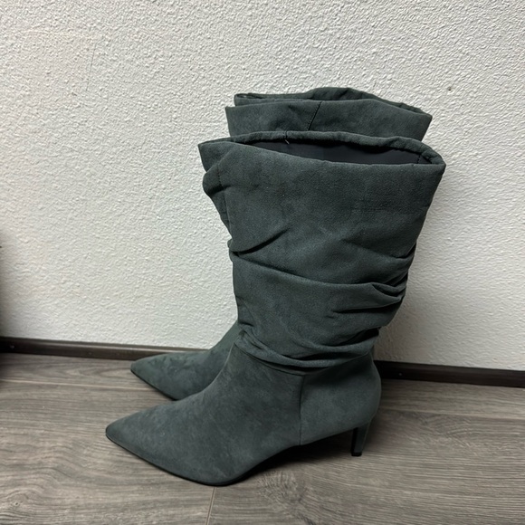 Alfani Womens Lissa Faux Suede Slouchy Booties Gray - Picture 4 of 7